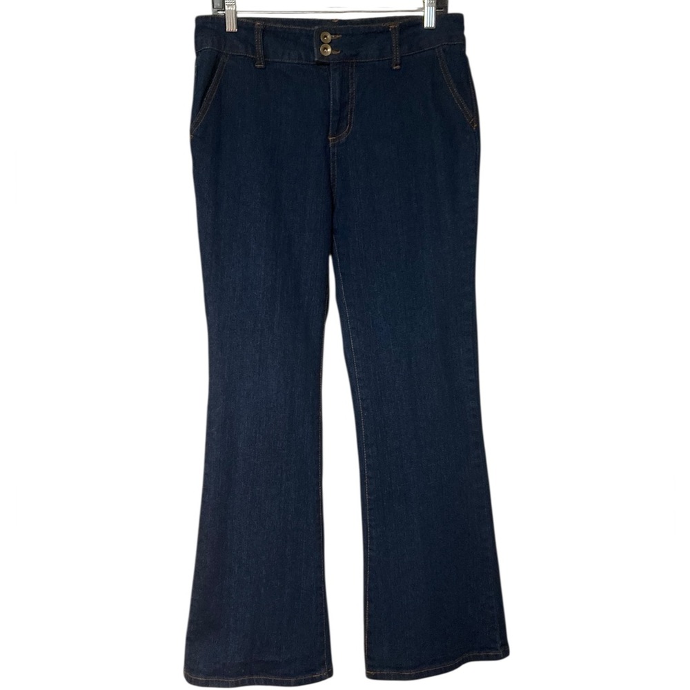 Soft Surroundings Women's Dark Blue Flared Jeans Size Petite 10